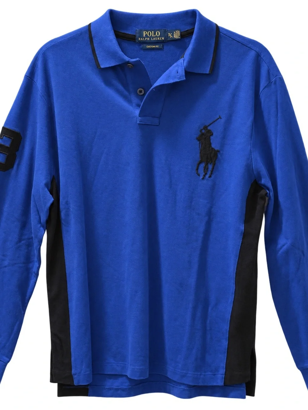 Polo Ralph Lauren Big Pony Long Sleeve Polo Men’s XL Blue Custom Fit